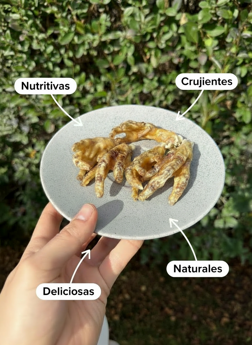 Patas de pollo deshidratadas para perros - Ricas en colágeno