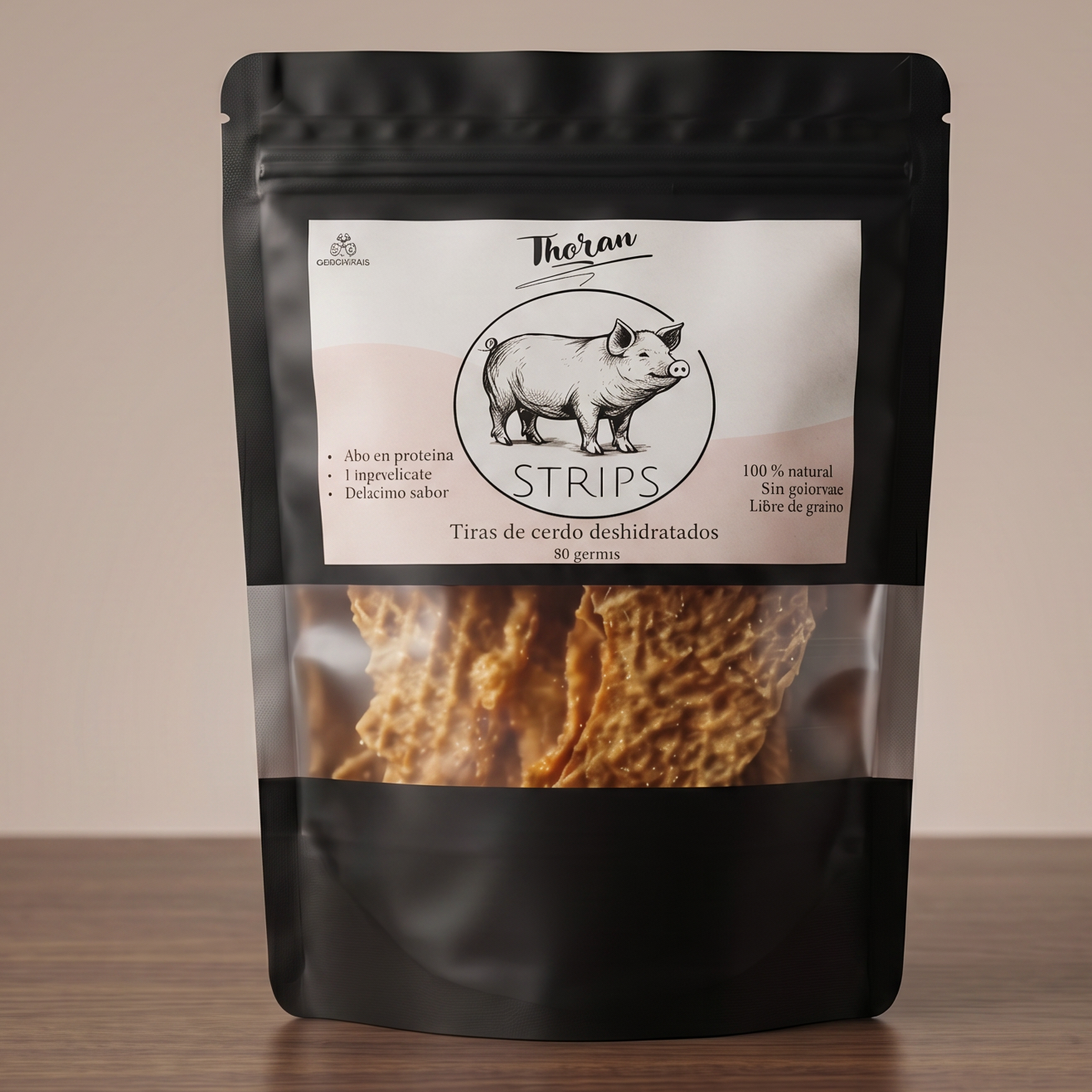 Strips de cerdo deshidratado para perros